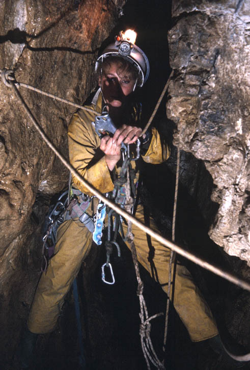 Pitch-head in Gouffre Fumant, Vercors, France (D. Wilson)