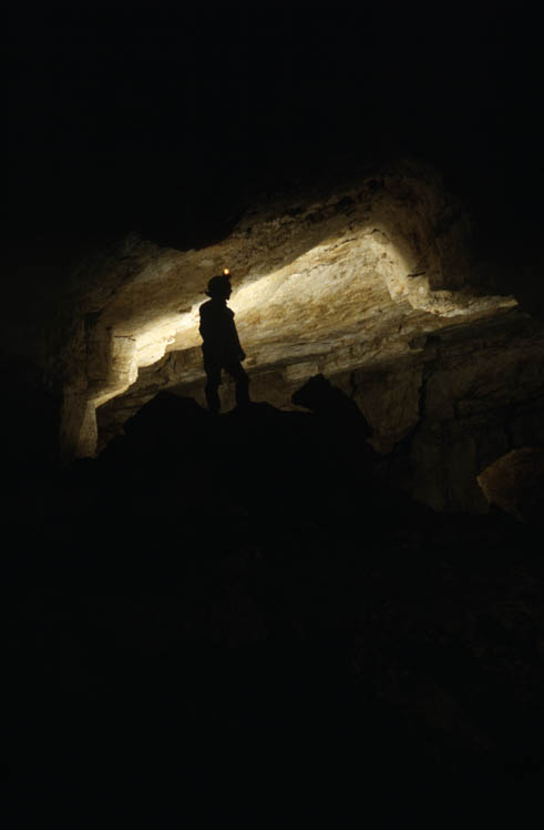 Passageway above Titanic Pitch, Migovec System (D. Wilson)